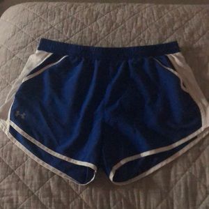 Blue and White under armour shorts